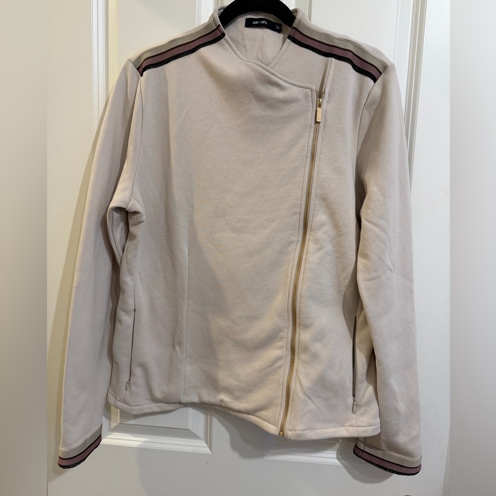 Saint and Sofia cotton biker jacket